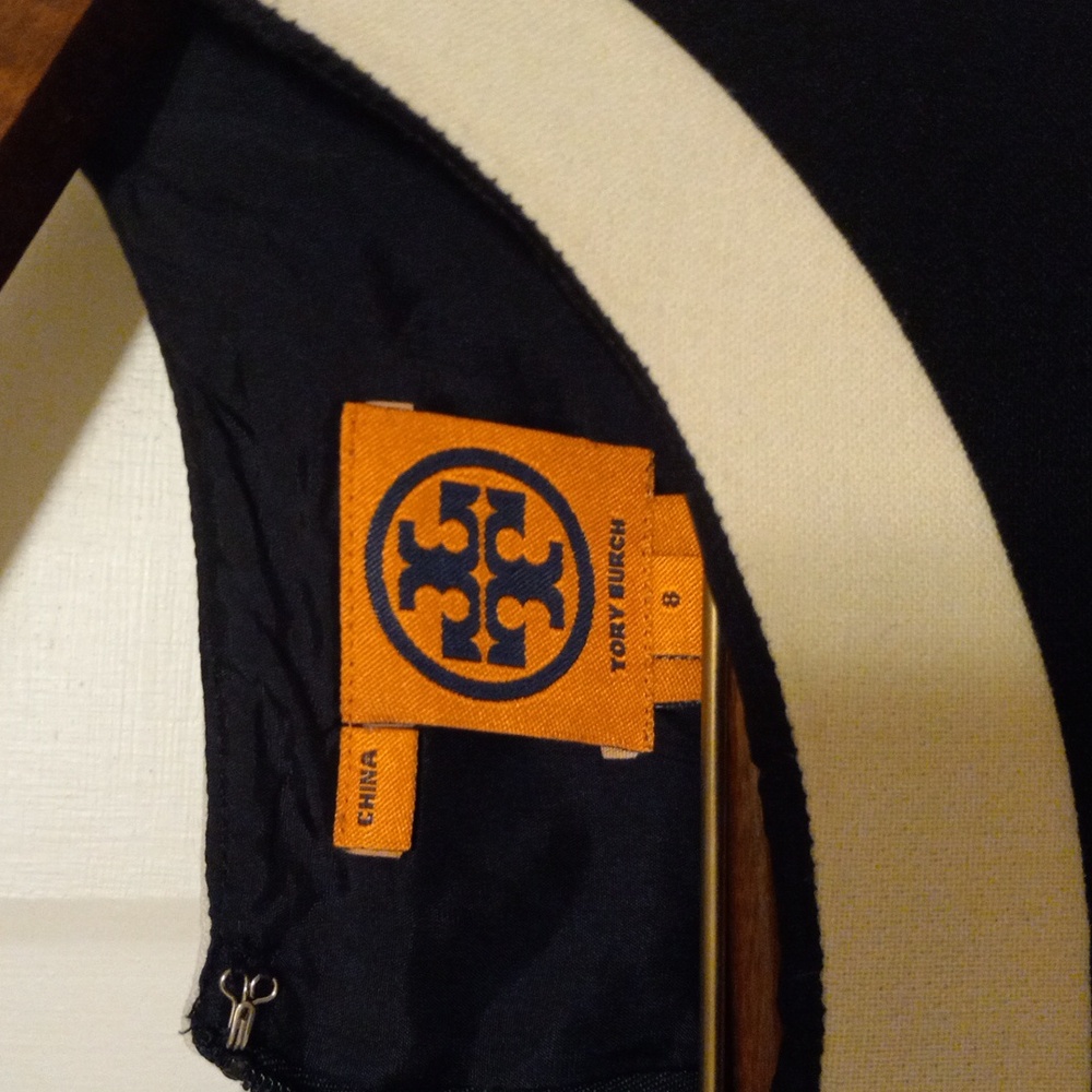 Tory Burch dark blue dress. Size 8. Used. - Picture 2 of 9